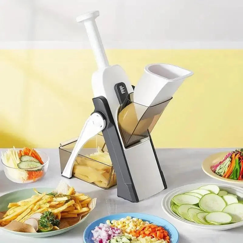 5 in-1 Multifunctional Manual Mandolin Vegetable Slicer Cutter Food & Chopper